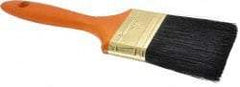 Premier Paint Roller - 3" Flat Hog Varnish Brush - 3" Bristle Length, 7-1/2" Wood Handle - Exact Industrial Supply