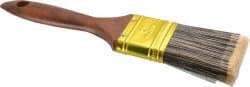 Premier Paint Roller - 2" Flat Synthetic Varnish Brush - 2-1/2" Bristle Length, 7" Wood Handle - Exact Industrial Supply