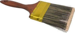 Premier Paint Roller - 4" Flat Synthetic Varnish Brush - 3-1/2" Bristle Length, 6" Wood Handle - Exact Industrial Supply