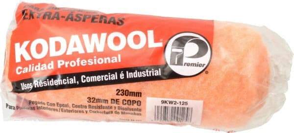 Premier Paint Roller - 1-1/4" Nap, 9" Wide Paint General Purpose Roller Cover - Extra-Rough Texture, Wool/Poly Blend - Exact Industrial Supply