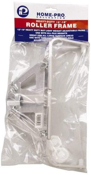 Premier Paint Roller - 14 to 18" Wide Adjustable Frame - Metal Frame, Aluminum Handle - Exact Industrial Supply