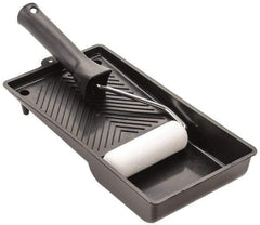 Premier Paint Roller - Mini Paint Roller Set - 4" Wide, Includes Paint Tray, Roller Cover & Frame - Exact Industrial Supply