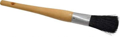 Premier Paint Roller - 3/4" Oval Hog Sash Brush - 2-1/2" Bristle Length, 8" Wood Handle - Exact Industrial Supply