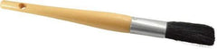 Premier Paint Roller - 1/2" Oval Hog Sash Brush - 2-1/4" Bristle Length, 6" Wood Handle - Exact Industrial Supply