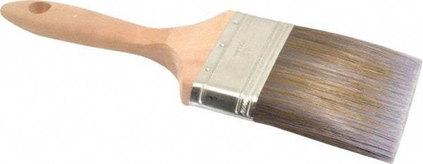 Premier Paint Roller - 4" Flat Synthetic Varnish Brush - 3-3/4" Bristle Length, 7-1/4" Wood Handle - Exact Industrial Supply