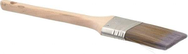 Premier Paint Roller - 2" Angled Synthetic Sash Brush - 2-3/4" Bristle Length, 9" Wood Rattail Handle - Exact Industrial Supply