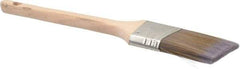 Premier Paint Roller - 2" Angled Synthetic Sash Brush - 2-3/4" Bristle Length, 9" Wood Rattail Handle - Exact Industrial Supply