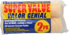 Premier Paint Roller - 3/8" Nap, 9" Wide Paint General Purpose Roller Cover - Semi-Smooth Texture, Polyester - Exact Industrial Supply