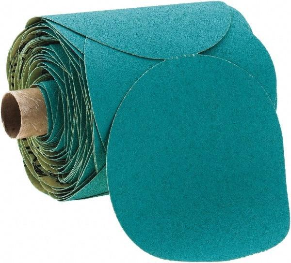 3M - Adhesive PSA Disc - Medium Grade, Green, Cloth Backing, Flexible, Use with Random Orbital Sanders - Exact Industrial Supply