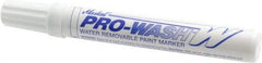 Markal - White Oil-Based Paint Marker - Fine Tip, Alcohol Base Ink - Exact Industrial Supply