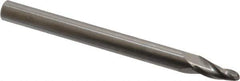 Onsrud - 1/8" Cutting Diam x 1/2" Length of Cut, 2 Flute, Upcut Spiral Router Bit - Uncoated, Right Hand Cut, Solid Carbide, 3" OAL x 1/4" Shank Diam, Ball End Taper - Exact Industrial Supply