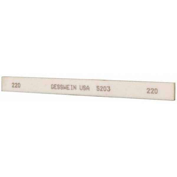 220 Grit Aluminum Oxide Rectangular Polishing Stone Very Fine Grade, 1/2″ Wide x 6″ Long x 1/8″ Thick, Oil Filled