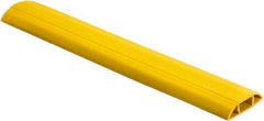 Hubbell Wiring Device-Kellems - 1 Channel, 5 Ft Long, 1-1/4" Max Compatible Cable Diam, Yellow PVC On Floor Cable Cover - 142.24mm Overall Width x 43.18mm Overall Height, 45.98mm Channel Width x 1-1/4" Channel Height - Exact Industrial Supply
