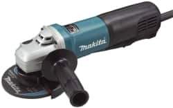 Makita - 5" Wheel Diam, 11,500 RPM, Corded Angle & Disc Grinder - 5/8-11 Spindle, 120 Volts, 13 Amps - Exact Industrial Supply
