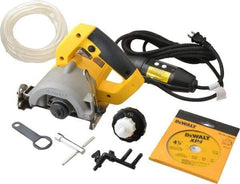 DeWALT - 4-3/8" Blade Diam, Tile Saw - 13,000 RPM, 120 Volts, 10.8 Amps, 20mm Arbor - Exact Industrial Supply