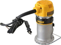 DeWALT - 16,000 to 27,000 RPM, 1.25 HP, 7 Amp, Fixed Base Electric Router - 115 Volts, 1/4 Inch Collet - Exact Industrial Supply