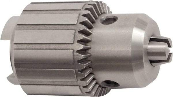 Accupro - JT3, 1/16 to 5/8" Capacity, Tapered Mount Steel Drill Chuck - Keyed, 57mm Sleeve Diam, 3-11/32" Open Length - Exact Industrial Supply