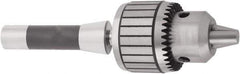 Accupro - JT3, 1/16 to 5/8" Capacity, Tapered Mount Steel Drill Chuck - Keyed, R8 Shank, 67.01mm Sleeve Diam, 7-19/32" Open Length - Exact Industrial Supply