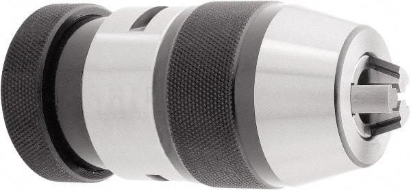 Accupro - JT2 Short, 1/64 to 5/16" Capacity, Tapered Mount Steel Drill Chuck - Keyless, 38mm Sleeve Diam, 2-5/8" Open Length - Exact Industrial Supply