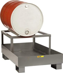 Little Giant - 33 Gal Sump, 1 Drum, Steel Drum Rack - 51" Long x 26" Wide x 22" High - Exact Industrial Supply