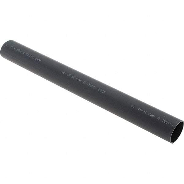 Value Collection - 8" Long Heat Shrink Electrical Tubing - Black - Exact Industrial Supply