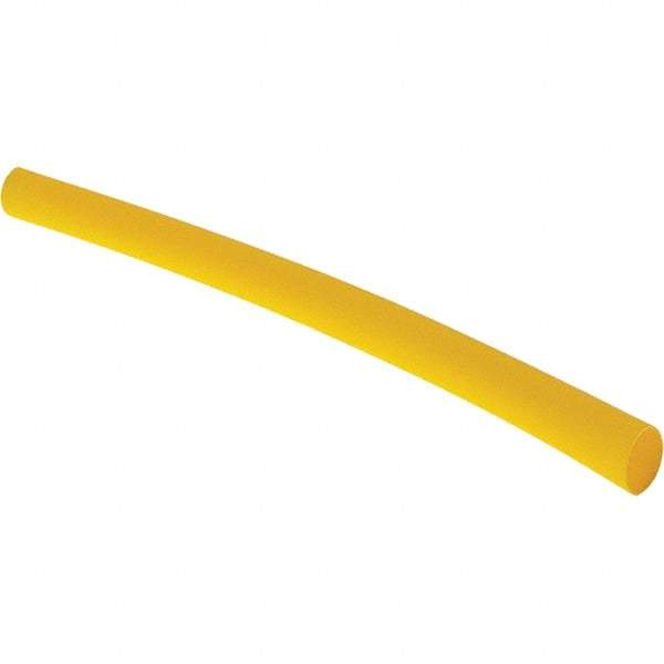 Value Collection - 4" Long Heat Shrink Electrical Tubing - Yellow - Exact Industrial Supply