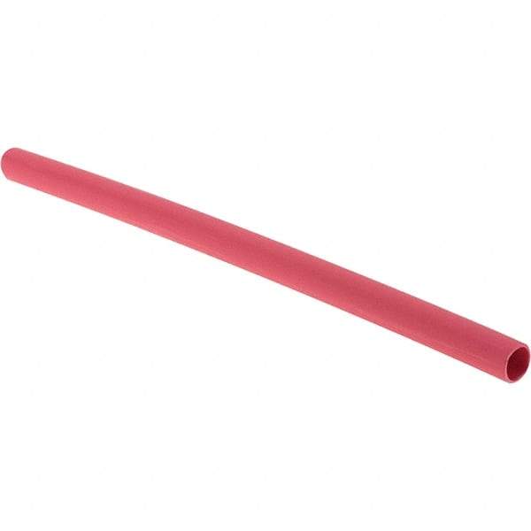 Value Collection - 6" Long Heat Shrink Electrical Tubing - Red - Exact Industrial Supply