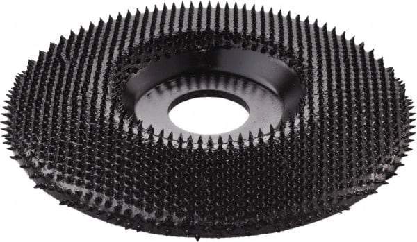 KUTZALL - 4-1/2" Wheel Diam, 7/8" Arbor Hole, Type 27 Depressed Center Wheel - Tungsten Carbide, 15,000 Max RPM - Exact Industrial Supply