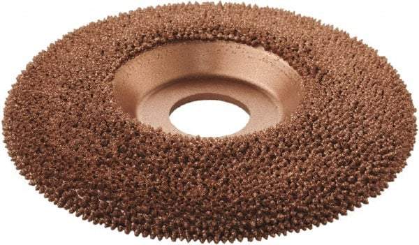 KUTZALL - 4-1/2" Wheel Diam, 7/8" Arbor Hole, Depressed Center Wheel - Very Coarse Grade, Tungsten Carbide, 15,000 Max RPM - Exact Industrial Supply