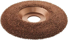KUTZALL - 4-1/2" Wheel Diam, 7/8" Arbor Hole, Depressed Center Wheel - Very Coarse Grade, Tungsten Carbide, 15,000 Max RPM - Exact Industrial Supply