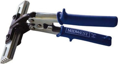 Midwest Snips - 10" OAL Offset Hand Seamer for HVAC - 1" Jaw Width, 2" Jaw Depth - Exact Industrial Supply