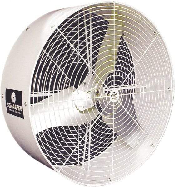 Schaefer Ventilation Equipment - 36" Blade, 1/2 hp, 11,380 CFM, Industrial Circulation Fan - Ceiling Mount, 1 Speed - Exact Industrial Supply