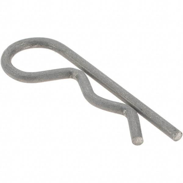 Value Collection - 5/16 to 3/8" Shaft Diam, 1-7/16" Long, 0.073" Wire Diam, Hair Pin Cotter - Grades 302 & 18-8 Stainless Steel, Zinc-Plated Finish - Exact Industrial Supply