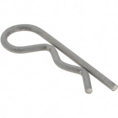 Value Collection - 5/16 to 3/8" Shaft Diam, 1-7/16" Long, 0.073" Wire Diam, Hair Pin Cotter - Grades 302 & 18-8 Stainless Steel, Zinc-Plated Finish - Exact Industrial Supply