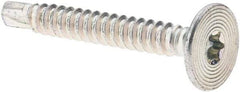 Value Collection - #10-16, Flat Head, Torx Drive, 1-1/2" Self Drilling Screw - Steel, Zinc-Plated Finish - Exact Industrial Supply