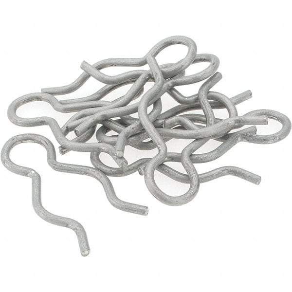 Value Collection - 7/8" Groove, 2-9/32" Long, Stainless Steel Hair Pin Clip - 1/8" Clip Diam, 1" Shaft Diam, Grade 302 & 18-8 - Exact Industrial Supply