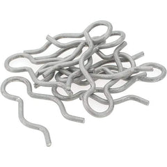 Value Collection - 7/8" Groove, 2-9/32" Long, Stainless Steel Hair Pin Clip - 1/8" Clip Diam, 1" Shaft Diam, Grade 302 & 18-8 - Exact Industrial Supply