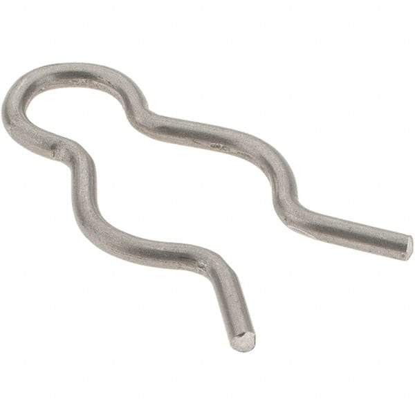 Value Collection - 7/16" Groove, 1-1/8" Long, Stainless Steel Hair Pin Clip - 0.064" Clip Diam, 1/2" Shaft Diam, Grade 302 & 18-8 - Exact Industrial Supply