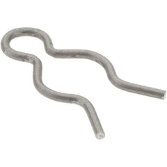 Value Collection - 3/8" Groove, 1-1/8" Long, Stainless Steel Hair Pin Clip - 0.055" Clip Diam, 7/16" Shaft Diam, Grade 302 & 18-8 - Exact Industrial Supply