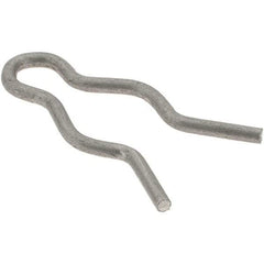Value Collection - 1/4" Groove, 3/4" Long, Stainless Steel Hair Pin Clip - 0.048" Clip Diam, 5/16" Shaft Diam, Grade 302 & 18-8 - Exact Industrial Supply