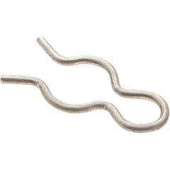 Value Collection - 7/32" Groove, 5/8" Long, Stainless Steel Hair Pin Clip - 0.033" Clip Diam, 1/4" Shaft Diam, Grade 302 & 18-8 - Exact Industrial Supply