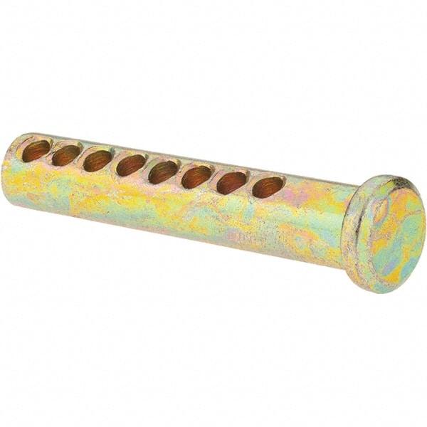 Value Collection - 3/8" Pin Diam, 2" OAL, Adjustable Clevis Pin - 7/64" Hole, 1-3/4" Usable Length, Zinc-Plated Steel - Exact Industrial Supply