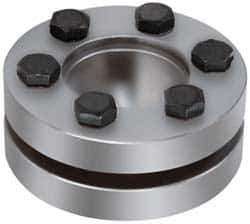 Climax Metal Products - M6 Thread, 50mm Bore Diam, 3.543" OD, Shaft Locking Device - 8 Screws, 19,380 Lb Axial Load, 3.543" OAW, 0.866" Thrust Ring Width, 1,590 Ft/Lb Max Torque - Exact Industrial Supply