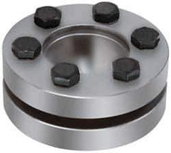 Climax Metal Products - M8 Thread, 75mm Bore Diam, 5.433" OD, Shaft Locking Device - 7 Screws, 33,151 Lb Axial Load, 5.433" OAW, 0.984" Thrust Ring Width, 4,079 Ft/Lb Max Torque - Exact Industrial Supply