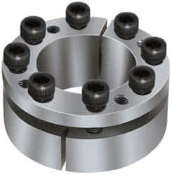 Climax Metal Products - M10 Thread, 3-7/16" Bore Diam, 5.118" OD, Shaft Locking Device - 9 Screws, 34,204 Lb Axial Load, 5.118" OAW, 0.945" Thrust Ring Width - Exact Industrial Supply