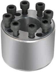 Climax Metal Products - M10 Thread, 2-15/16" Bore Diam, 4.724" OD, Shaft Locking Device - 11 Screws, 83,609 Lb Axial Load, 4.724" OAW, 2.756" Thrust Ring Width - Exact Industrial Supply