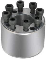 Climax Metal Products - M8 Thread, 1-15/16" Bore Diam, 3.15" OD, Shaft Locking Device - 8 Screws, 37,041 Lb Axial Load, 3.15" OAW, 2.205" Thrust Ring Width - Exact Industrial Supply