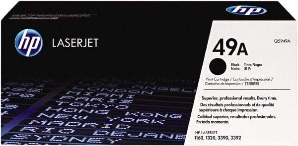 Hewlett-Packard - Black Toner Cartridge - Use with HP Laserjet 1160, 1320, 1320 N, 1320 Nw, 1320 T, 1320 Tn, 320n, 1320nw,1320t, 1320tn, 3390, 3392 - Exact Industrial Supply