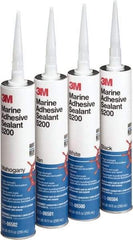 3M - 12.8 oz Cartridge White Polyurethane Marine Adhesive Sealant - 190°F Max Operating Temp, 60 min Tack Free Dry Time - Exact Industrial Supply