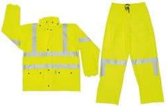MCR Safety - Size L, Lime, Rain, Disposable Encapsulated Suit - No Pockets - Exact Industrial Supply